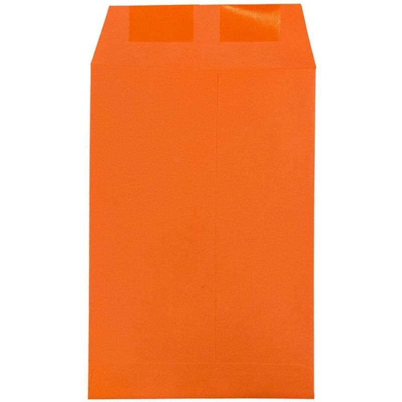JAM PAPER 6 x 9 Open End Catalog Colored Envelopes - Orange Recycled - 100/Pack - Image 2